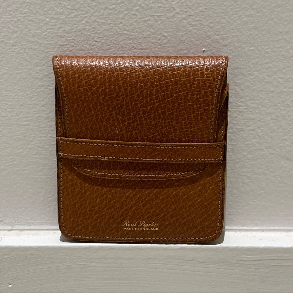 Vintage British Leather Purse (Gold Embossed Words) 👛🤎